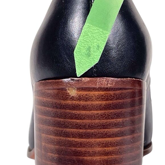 PATRICIA NASH Anita Block Heel Pumps Size 7 Leather Black Classic Work Shoes - Picture 13 of 16